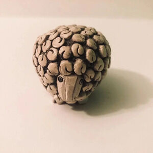 Vtg Small Artesania Rinconada Sheep Figurine  Hand Made 2.5 Inch Long